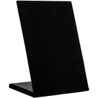 Jewelry Organizer Stand - Black Velvet L-Shape, 9.9 x 7.9 x 4 in - 60 Pre-Punched Holes Earring Display & Jewelry Storage Organizer - Tabletop Rack for Stud & Dangle Earrings