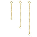 3 Pcs 925 Sterling Silver Necklace Extenders for Women Durable Strong Removable Necklace Bracelet Anklet Extension Jewelry Making Chains - color: 2 3 4 Inch, Gold