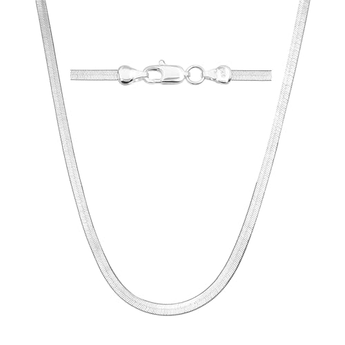 925 Sterling Silver Chain Necklace for Women 16-24 Inch Silver Jewelry Gift - size: 16 Inch, style: Square Snake Chain