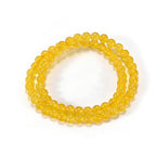 14in Agate Wrap Bracelet for Women Men Natural Round Beaded Agates Stone Healing Stretch Bracelets Elastic Handmade Polished Gemstone Beads Bracelet - color: Yellow Agate, size: 6mm Beads