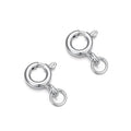 925 Sterling Silver Lobster Clasp for DIY Necklace Bracelet Jewelry Making, Double Spring Clasp with Closed Jump Rings, Necklace Extender Clasp Connector Bracelet Extension (Style 2) - style: Style 2