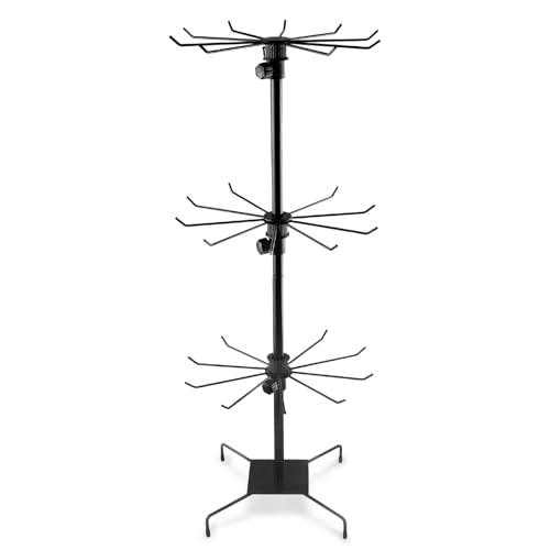 1Pc Rotating Display Stand Jewelry Display Rack with Hooks Metal Earrings Display Stands for Selling Necklace