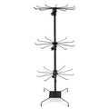 1Pc Rotating Display Stand Jewelry Display Rack with Hooks Metal Earrings Display Stands for Selling Necklace