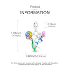LAZA 925 Sterling Silver Charm for Bracelet Necklace Dangle Love Mom Butterfly Party Charm Beads Pendants DIY Jewelry for Women - color: Snail Flowers