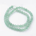 60Pcs Natural Green Aventurine Beads 6mm Round Gemstone Beads Smooth Stone Loose Bead for DIY Bracelets Necklace Earrings Jewelry Making - color: Natural Green Aventurine, size: 6mm