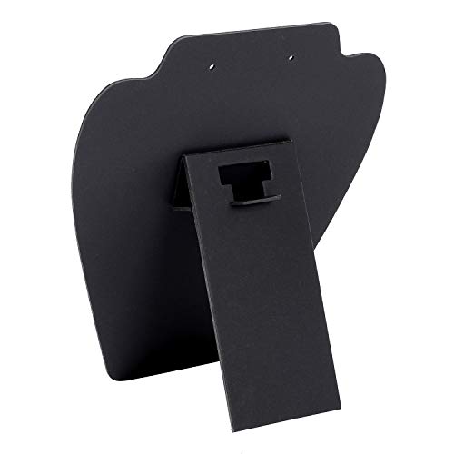 KINJOEK 10 PCS Black Necklace Display Holder, Foldable Velvet Jewelry Easel Display Stand Tower Rack for Shows Business Home - size: 7.07× 8.15 Inch 10PCS