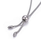 DanLingJewelry 10Pcs 304 Stainless Steel Adjustable Bolo Bracelets Slider Extender Chains with Box Chains for Bracelets Jewelry Making - color: StyleⅨ-10 pcs-Platinum