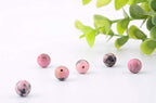 Natural Stone Beads 100pcs 8mm Black Stripe Rhodonite Round Real Stone Beading Loose Gemstone Hole 1mm DIY Charm Beads for Bracelet Necklace Earrings Jewelry Making (Black Stripe Rhodochrosite, 8mm) - color: Black Stripe Rhodochrosite, size: 8mm