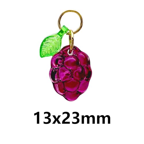 50pcs Glass Pendant Charms - Multicolor Theme Drops for Necklace Craft, Jewelry Making Supplies (Various Styles) - style: Grape