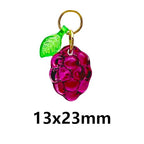 50pcs Glass Pendant Charms - Multicolor Theme Drops for Necklace Craft, Jewelry Making Supplies (Various Styles) - style: Grape