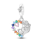 LAZA Charms for Bracelets 925 Sterling Silver Butterfly Summer Travel Ocean Lucky Charm Beads Pendant Jewelry for Women Mom - color: Loving mother hugs baby