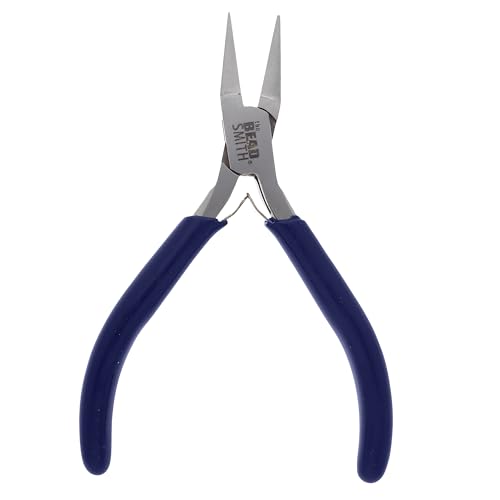 The Beadsmith Flat Nose Pliers – Economy Line – 4.5 inches (114mm) – Vinyl Grip Handle with Double Leaf Springs – Jewelry Making Tool for Creating Bracelets, Earrings and Necklaces - style: Flat Nose