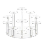 Round Acrylic Jewelry Stand Acrylic Display Riser Stands Dessert Tower Display Tower for Watch,Jewelry,Rings,Earrings,Mini Figurines,Cupcakes(Clear,11Tier) - size: Clear-11 Tier