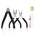 3 Pcs Jewelry Pliers Set Beading Pliers Set with Needle Nose Pliers, Round Nose Plier and Wire Cutter for Jewelry Making Repair Supplies and Crafting,Wire Wrapping Crafts - style: 3pcs Beading Pliers Set