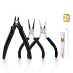 3 Pcs Jewelry Pliers Set Beading Pliers Set with Needle Nose Pliers, Round Nose Plier and Wire Cutter for Jewelry Making Repair Supplies and Crafting,Wire Wrapping Crafts - style: 3pcs Beading Pliers Set