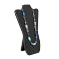 MOOCA Foldable Wooden Easel Necklace Displays Small to Larger Necklaces, Portable Jewelry Organizer with Curved Top Design in Black Color - color: Black