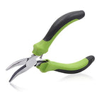 SPEEDWOX Bent Nose Pliers for Jewelery Making 5 Inches Smooth Jaw Mini Beading Tool Precision Beading Pliers with Spring Hobby Craft DIY - style: Bent Nose Pliers