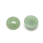 Fashewelry 50Pcs Natural Green Aventurine Cabochon Stone Half Round Beads 6mm Tiny Flat Back Gemstone Chakra Healing Crystal Cover Cabs for Jewelry Making - color: 8-Green Aventurine, size: 6x3~4mm