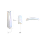 BEADIA Curved Opal Stone Beads 36x10mm 4pcs for DIY Bracelet Jewelry Making - color: Opal