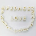 26 Large 6mm Hole Letter Beads, 20mm Beads A to Z,for DIY Jewelry Making Kit Friendship Bracelet Key Chain and Educators to Learn Letters (26 A to Z White) - color: 26 A to Z White