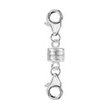 925 Sterling Silver Double Lobster Clasp Magnetic Jewelry Clasps Magnetic Necklace Clasps and Closures Sterling Silver Double Bracelet Necklace Clasp - color: C-White Gold