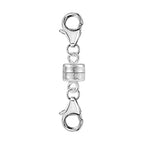 925 Sterling Silver Double Lobster Clasp Magnetic Jewelry Clasps Magnetic Necklace Clasps and Closures Sterling Silver Double Bracelet Necklace Clasp - color: C-White Gold
