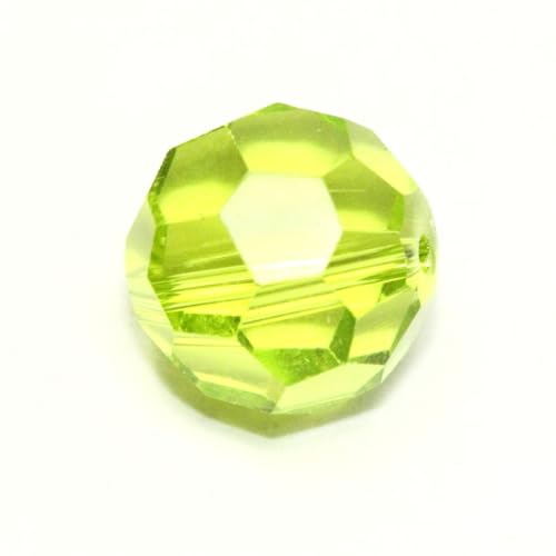 100pcs Adabele Austrian 4mm (0.16 Inch) Small Faceted Loose Round Crystal Beads Light Olivine Green Compatible with 5000 Swarovski Crystals Preciosa SS2R-417 - color: Light Olivine Green, size: 4mm Small (100pcs)