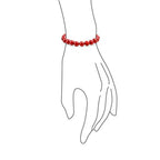 Bling Jewelry Natural Multi Color Semi Precious Gemstone Round Bead 8MM Strand Stackable Stretch Bracelet For Women Men Teen Unisex - color: Red Calcite