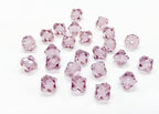 100pcs Authentic Preciosa 3mm (0.12 Inch) Small Faceted Bicone Crystal Loose Beads Light Purple Amethyst Compatible with Swarovski Elements Crystals for Jewelry Making Pre-B341 - color: Light Amethyst, size: 3mm (0.12 Inch) - 100pcs