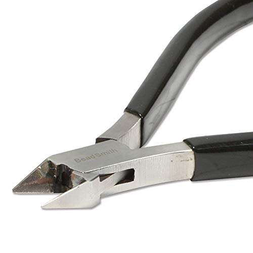 The Beadsmith Side Cutter – Extra Fine Tips – 4.5 inches (114mm) – PVC Grip Handle with Double Leaf Springs – Jewelry Making Tool for Creating Bracelets, Earrings and Necklaces - style: Side Cutter