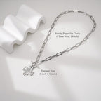 Bheop Chunky Cross Necklace for Women Trendy 14K Gold Silver Layered Statement Cross Pendant Charm Necklace Waterproof Paperclip Herringbone Snake Choker Chain Christian Jewelry Set Gift Non Tarnish - style: SL-Toggle Necklace（1 inch Pendant）
