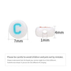 600pcs Acrylic Letter Beads Alphabet Multicolor Letters White Round Bead, 4x7mm, for Friendship Bracelets and Gifts Souvenir Jewelry Making - color: Multicolor Letter White Bead