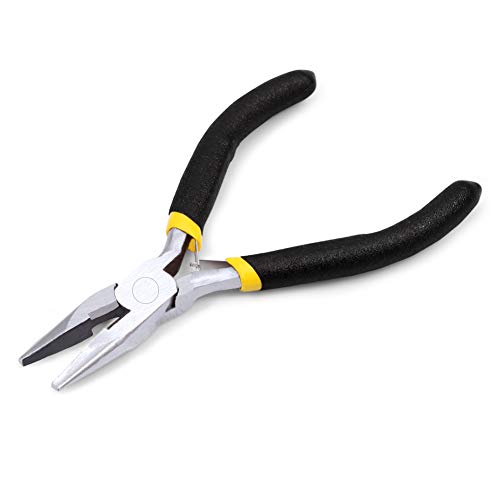 5 Inch Long Nose Pliers with Wire Cutter Smooth Jaws Mini Long Needle Nose Pliers for Jewelry Making Side Cutters Small Beading Pliers Micro Precision DIY Handcraft Tool - size: Chain Nose with Cutters