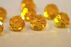 100pcs Adabele Austrian 4mm (0.16 Inch) Small Faceted Loose Round Crystal Beads Light Topaz Yellow Compatible with 5000 Swarovski Crystals Preciosa SS2R-408 - color: Light Topaz/Yellow, size: 4mm Small (100pcs)