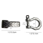 10 set Bow Metal Shackles Screw Pin Anchor Shackle Adjustable D Clasps Buckles for Paracord Bracelet Belt (Black)