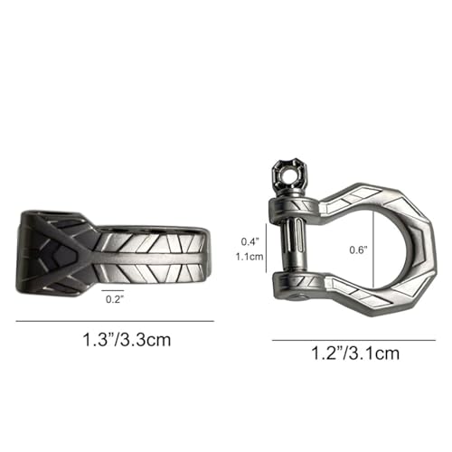 10 set Bow Metal Shackles Screw Pin Anchor Shackle Adjustable D Clasps Buckles for Paracord Bracelet Belt (Black)