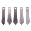 50mm Natural Grey Agate Hexagonal Wand Jewelry Making Crystal Pointed Chakra Reiki Healing Beads 2mm Hole Drilled(Pack of 5) - color: Grey Agate