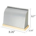Cambered Necklace Display Stand with Leather Soft Mat Wood Jewelry Organizer Tabletop Display Holder for Necklaces,Choker Pendant (silver) - color: Silver