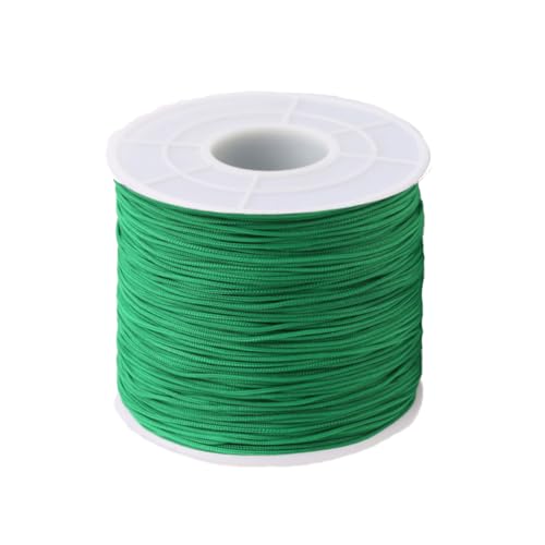 0.5mm 150Yards Nylon String Cord Braided Beading Thread for DIY Crafts Friendship Bracelets Pendant Chinese Lucky Knotting Macrame Necklaces,Jewelry Making (Green) - color: Green, size: 0.5MM