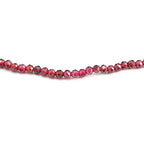 2 Strands Natural Stone Beads Garnet Gemstone Faceted Loose Beads for Jewelry Making Necklace Length 15" Size 3mm - size: 3mm