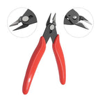 5 Inch Micro Wire Flush Cutters, 3Pcs Spring Loaded Precision Wire Snips for Jewelry, 3D Printing, Electronics & Crafts - Red - color: Red