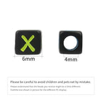 900Pcs Acrylic Letter Beads Alphabet Colorful Letter Black Cube Beads for Friendship Bracelets and Gifts Souvenir Jewelry Making(6 * 6mm Cube) - color: Colorful Black(Cube)