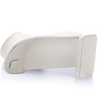 Polmart Modern Necklace Display Bust (White Leatherette, 10 ¼”H) - color: White Leatherette, size: 10.25”H