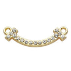 Pack of 20 Rhinestone Charms Gold Plated Pendants Pave Crystal Accessories for Necklace Bracelet Jewelry Making DIY Crafting - color: (Curve)VID62801