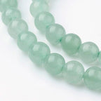 60Pcs Natural Green Aventurine Beads 6mm Round Gemstone Beads Smooth Stone Loose Bead for DIY Bracelets Necklace Earrings Jewelry Making - color: Natural Green Aventurine, size: 6mm