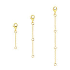 Gold Necklace Extenders,14K Gold Chain Extenders with Lobster Clasp, Durable Plated Solid Brass Necklace Bracelet Anklet Extension Chains(1 2 3 Inches, 3PCS) - color: D-Gold, size: 1,2,3inch