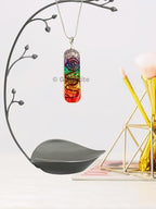 Crystal Necklace Pendant for Women Men - Orgone Necklace Pendant of Healing Crystal for Protection-Spiritual Jewelry - color: Chakra Onyx