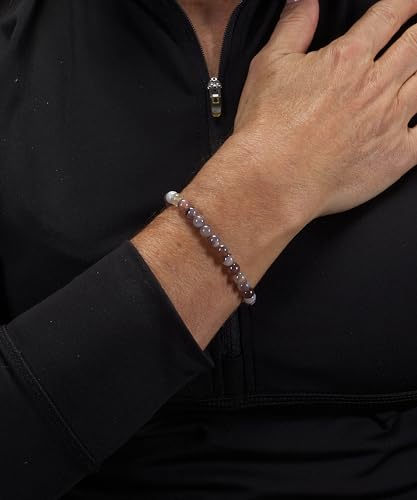 Cherry Tree Collection - Small, Medium, Large Sizes - Gemstone Beaded Bracelets For Women and Men - 6mm Round Beads - color: Botswana Agate, size: Small