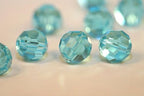 100pcs Adabele Austrian 4mm (0.16 Inch) Small Faceted Loose Round Crystal Beads Aquamarine Blue Compatible with 5000 Swarovski Crystals Preciosa SS2R-410 - color: Aquamarine Blue, size: 4mm Small (100pcs)
