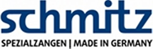 Needle Nose Pliers 8''-| schmitz 4914HS22 - bent, very long and strong, serrated jaws - ESD Dissipative - Hightech tool for professionals - Made in Germany - Solingen